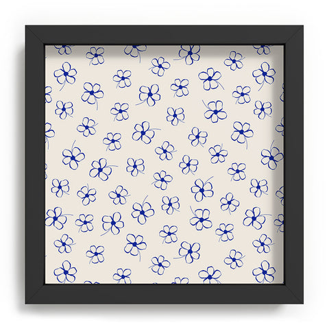 Menina Lisboa Garden of Blue Flowers Recessed Framing Square