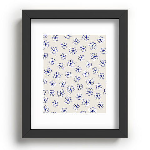 Menina Lisboa Garden of Blue Flowers Recessed Framing Rectangle