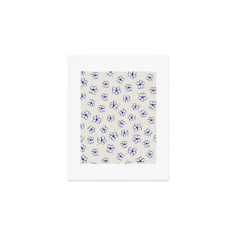 Menina Lisboa Garden of Blue Flowers Art Print