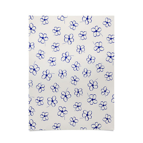 Menina Lisboa Garden of Blue Flowers Poster