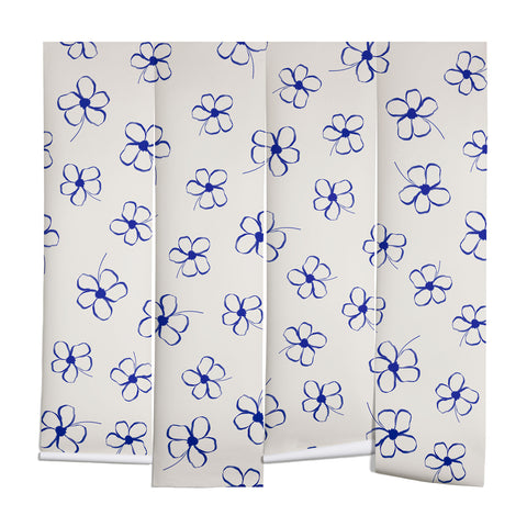 Menina Lisboa Garden of Blue Flowers Wall Mural