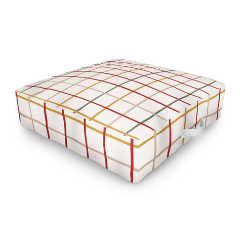 Menina Lisboa Holiday Merry Stripes Outdoor Floor Cushion