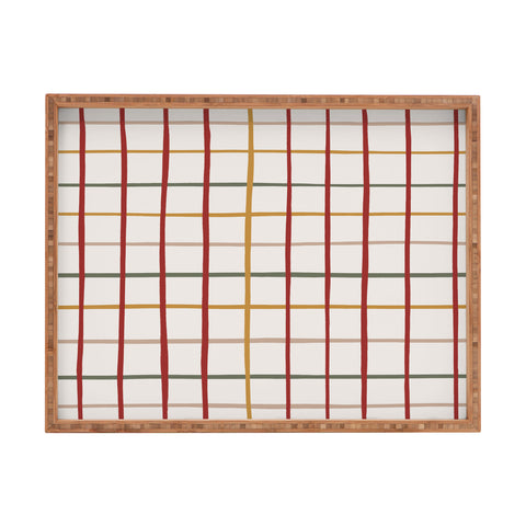 Menina Lisboa Holiday Merry Stripes Rectangular Tray