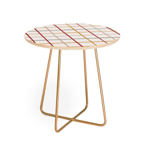Menina Lisboa Holiday Merry Stripes Round Side Table