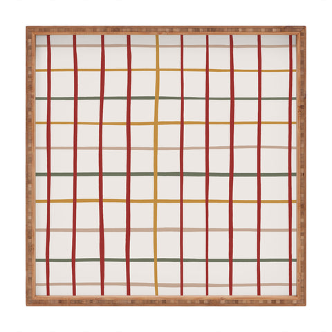 Menina Lisboa Holiday Merry Stripes Square Tray