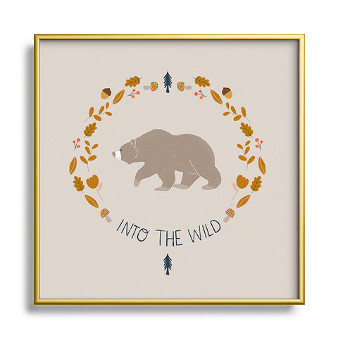 Menina Lisboa Into the Woodland Square Metal Framed Art Print