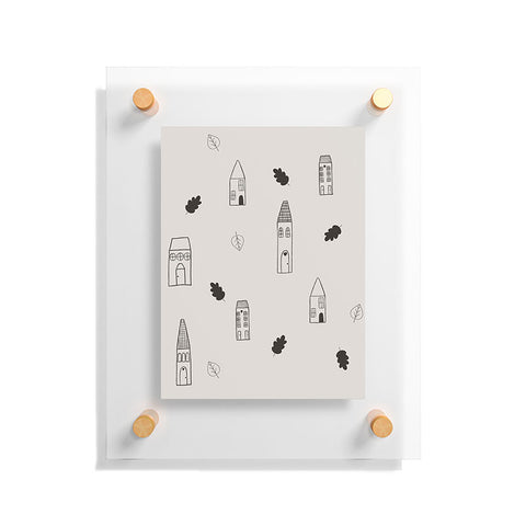 Menina Lisboa Little Scandinavian Houses Floating Acrylic Print