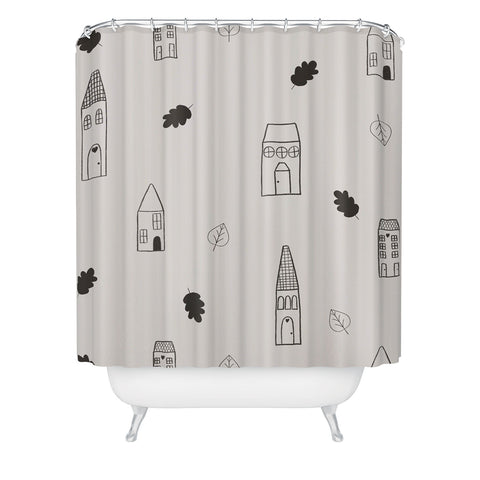Menina Lisboa Little Scandinavian Houses Shower Curtain