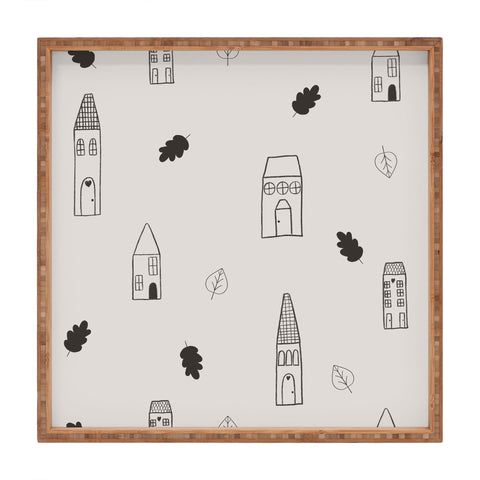 Menina Lisboa Little Scandinavian Houses Square Tray