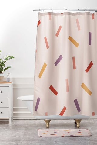Menina Lisboa Love Confetti Shower Curtain And Mat