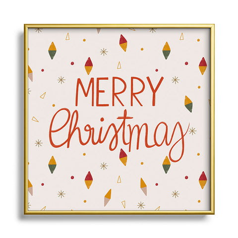 Menina Lisboa Merry Merry Merry Square Metal Framed Art Print