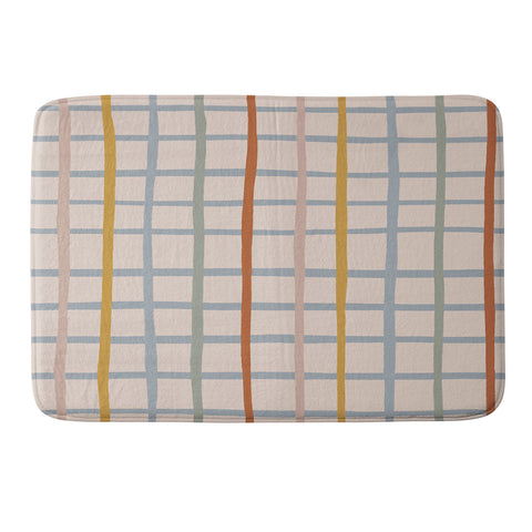 Menina Lisboa Multicolored Stripes Memory Foam Bath Mat