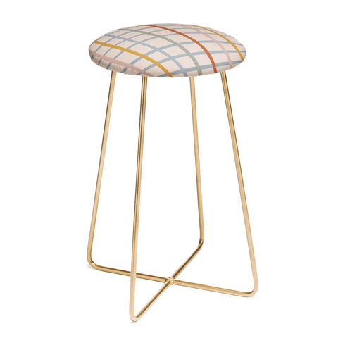 Menina Lisboa Multicolored Stripes Counter Stool