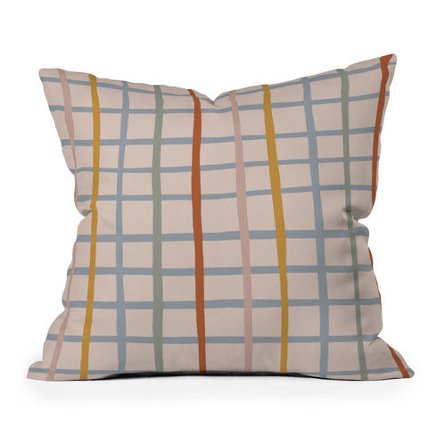 Menina Lisboa Multicolored Stripes Throw Pillow