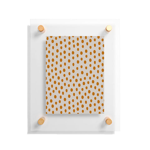 Menina Lisboa Orange Dots Floating Acrylic Print