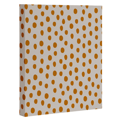 Menina Lisboa Orange Dots Art Canvas