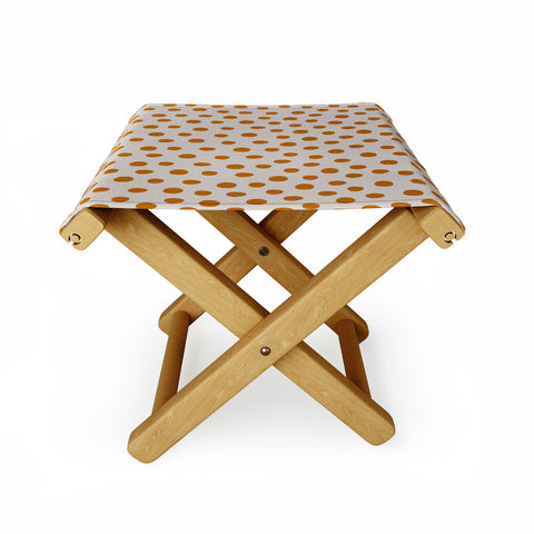 Menina Lisboa Orange Dots Folding Stool