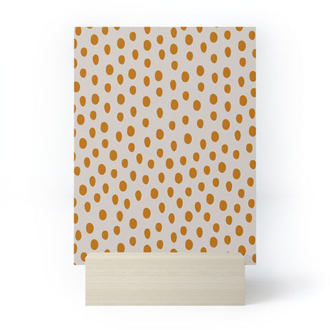 Menina Lisboa Orange Dots Mini Art Print