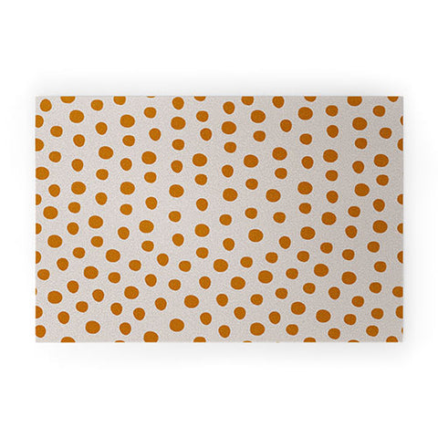 Menina Lisboa Orange Dots Welcome Mat