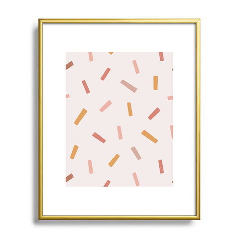 Menina Lisboa Party Confetti Metal Framed Art Print