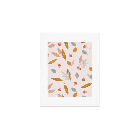 Menina Lisboa Pastel Fall Leaves Art Print