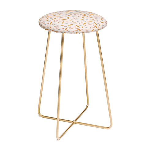 Menina Lisboa Pastel Fall Leaves Counter Stool