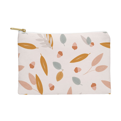 Menina Lisboa Pastel Fall Leaves Pouch