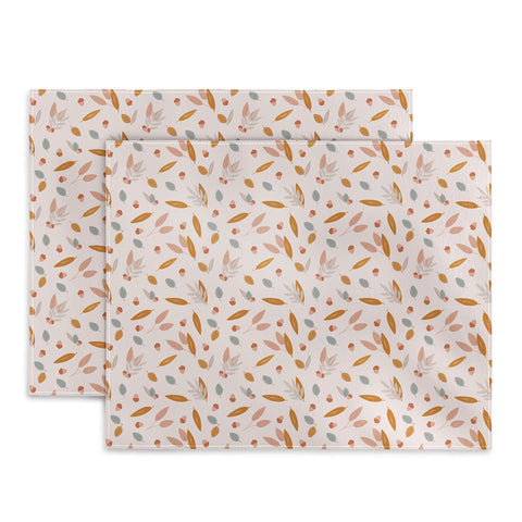 Menina Lisboa Pastel Fall Leaves Placemat
