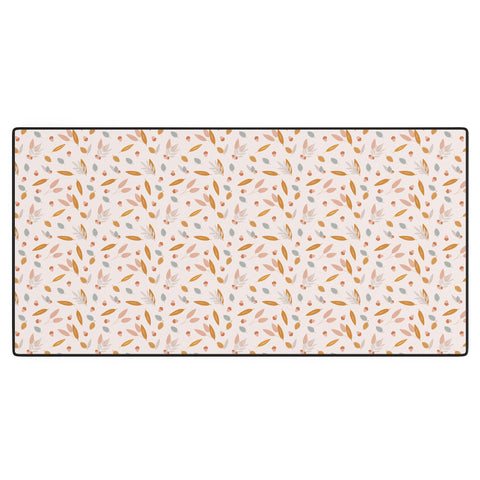 Menina Lisboa Pastel Fall Leaves Desk Mat