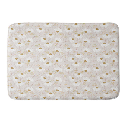 Menina Lisboa Pastel Spring Daisies Memory Foam Bath Mat