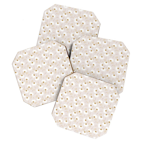 Menina Lisboa Pastel Spring Daisies Coaster Set