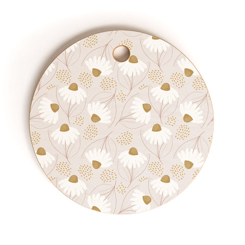 Menina Lisboa Pastel Spring Daisies Cutting Board Round