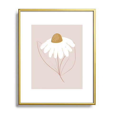 Menina Lisboa Pastel Spring Daisies Metal Framed Art Print