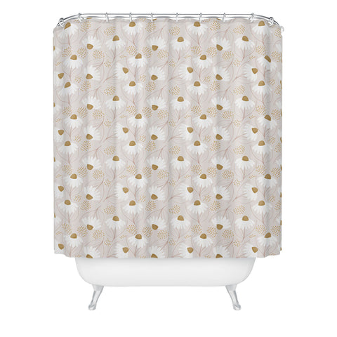 Menina Lisboa Pastel Spring Daisies Shower Curtain