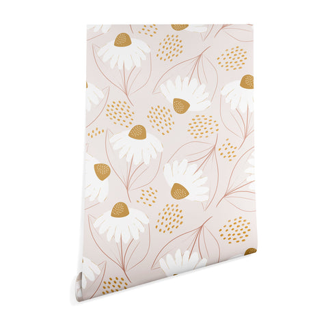 Menina Lisboa Pastel Spring Daisies Wallpaper