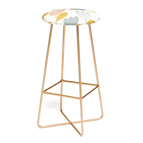 Menina Lisboa Pastel Spring Tulips Bar Stool