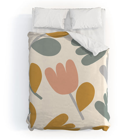 Menina Lisboa Pastel Spring Tulips Duvet Cover