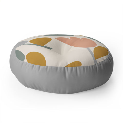 Menina Lisboa Pastel Spring Tulips Floor Pillow Round