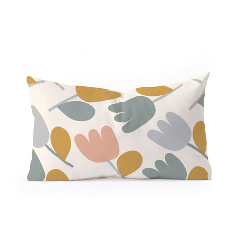 Menina Lisboa Pastel Spring Tulips Oblong Throw Pillow