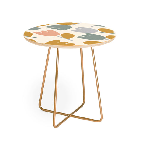 Menina Lisboa Pastel Spring Tulips Round Side Table
