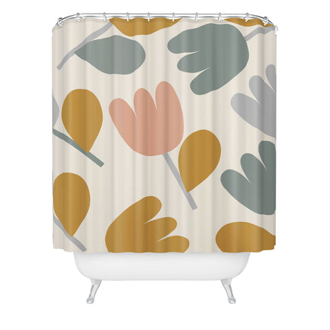 Menina Lisboa Pastel Spring Tulips Shower Curtain