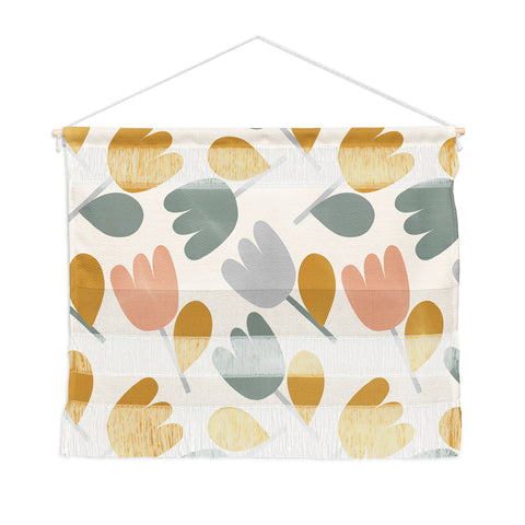 Menina Lisboa Pastel Spring Tulips Wall Hanging Landscape