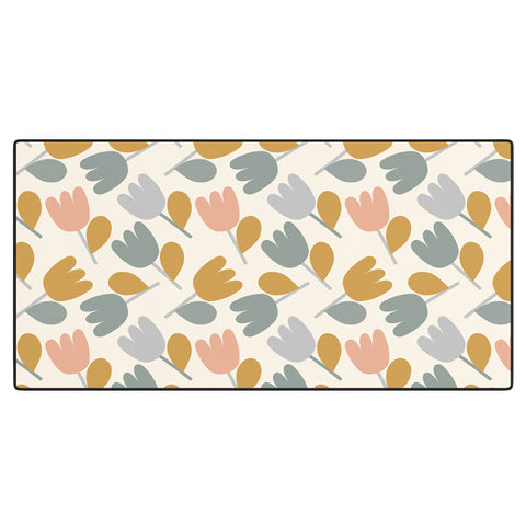 Menina Lisboa Pastel Spring Tulips Desk Mat