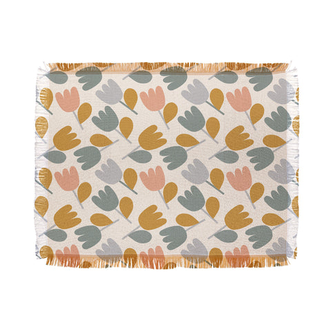 Menina Lisboa Pastel Spring Tulips Throw Blanket