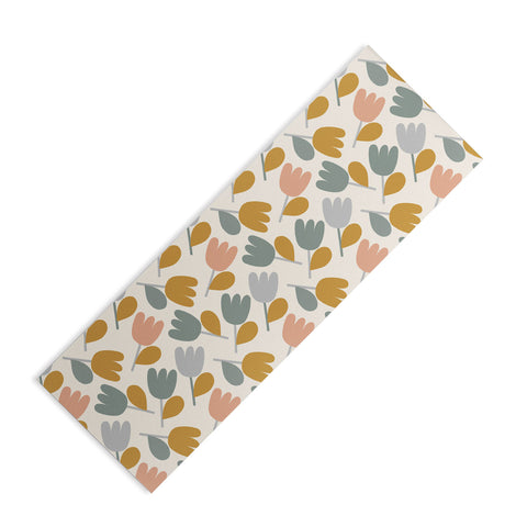 Menina Lisboa Pastel Spring Tulips Yoga Mat