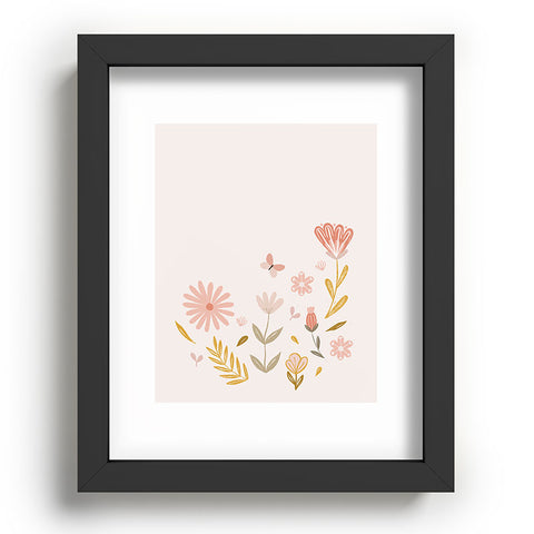 Menina Lisboa Pastel Spring Wildflowers Recessed Framing Rectangle