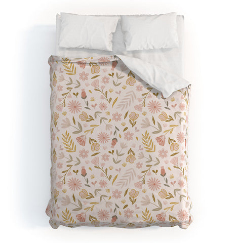 Menina Lisboa Pastel Spring Wildflowers Duvet Cover