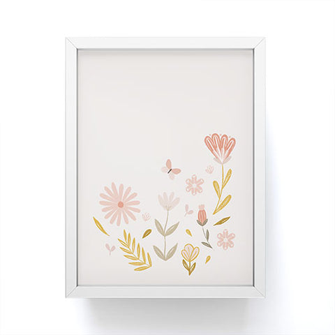 Menina Lisboa Pastel Spring Wildflowers Framed Mini Art Print