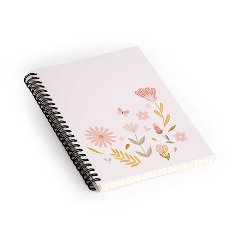 Menina Lisboa Pastel Spring Wildflowers Spiral Notebook
