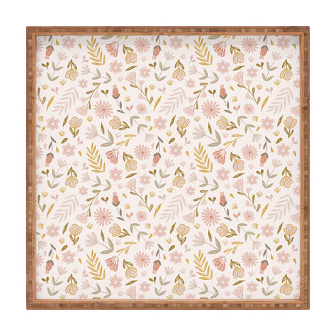 Menina Lisboa Pastel Spring Wildflowers Square Tray